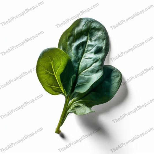 AI Midjourney Prompt for Food - B326s - Solitary Spinach Bundle