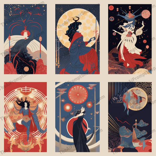 AI Midjourney Prompt for Game Assets - B122s - Tarot