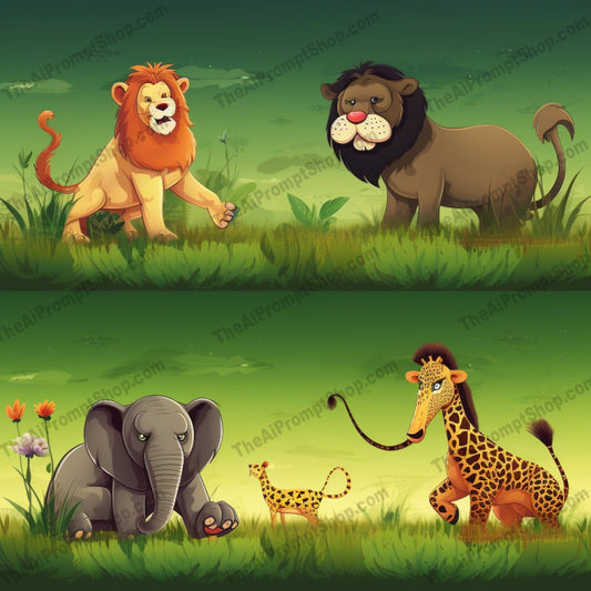 AI Midjourney Prompt for C265 - Storybook Illustrations - Lively Cartooncore Storytelling