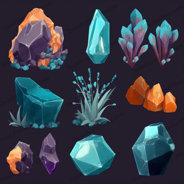 AI Midjourney Prompt for Lilac Stones