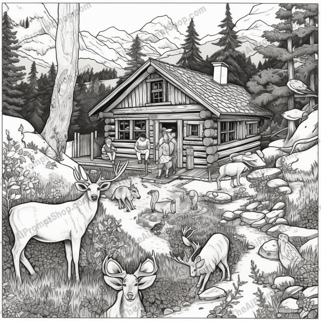 AI Midjourney Prompt for Coloring Pages - 2561