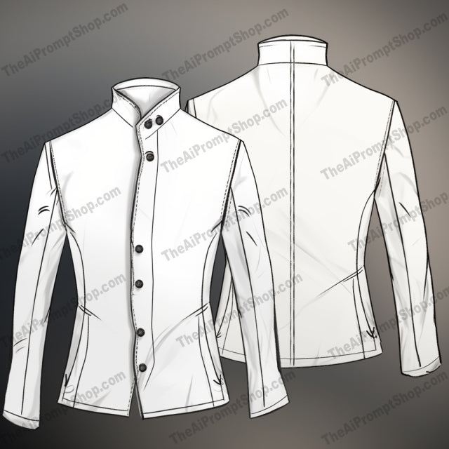 AI Midjourney Prompt for Stark White Cut Jackets
