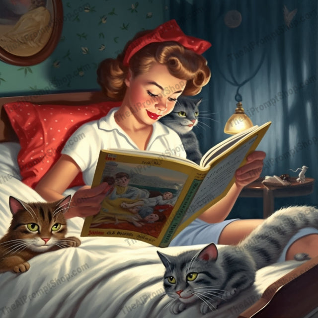 AI Midjourney Prompt for C45 - Storybook Illustrations - Cat and Mouse Tales