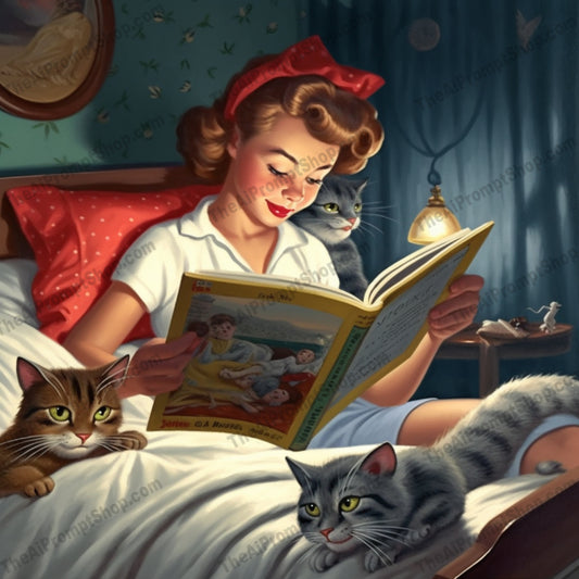 AI Midjourney Prompt for C45 - Storybook Illustrations - Cat and Mouse Tales