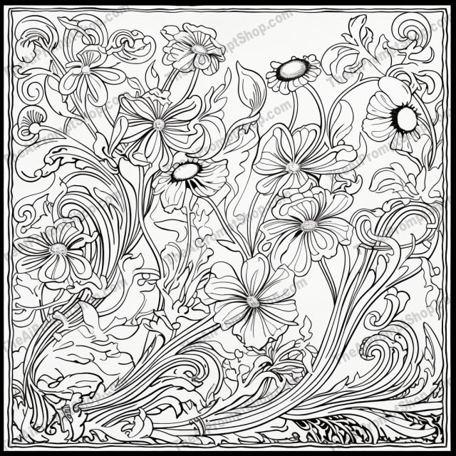 AI Midjourney Prompt for Coloring Pages - 2556