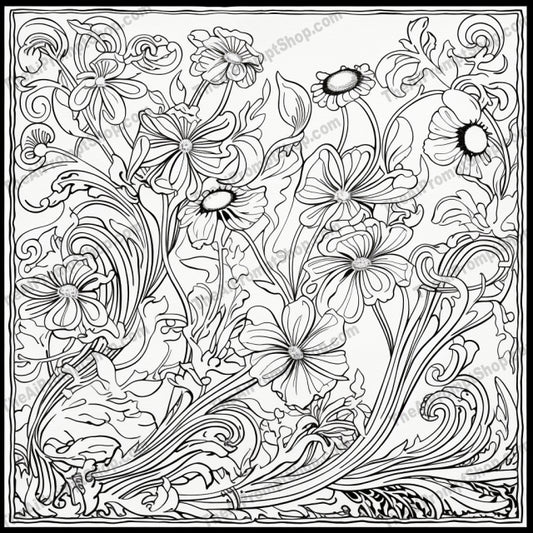 AI Midjourney Prompt for Coloring Pages - 2556