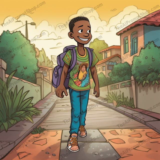 AI Midjourney Prompt for C134 - Storybook Illustrations - Backpacker's Stroll