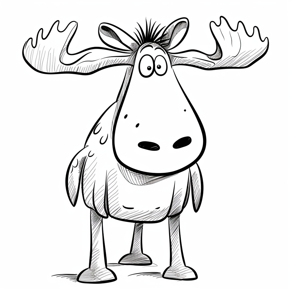 AI Midjourney Prompt for Coloring Page - Flat Watercolor Character