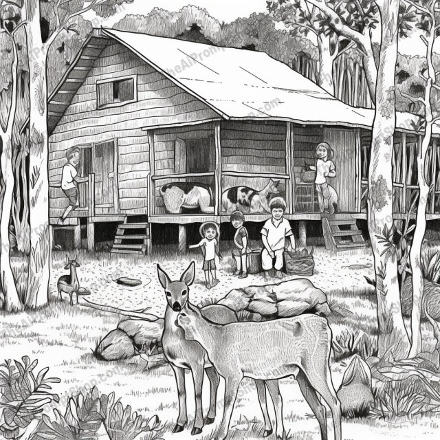 AI Midjourney Prompt for Coloring Pages - 2561