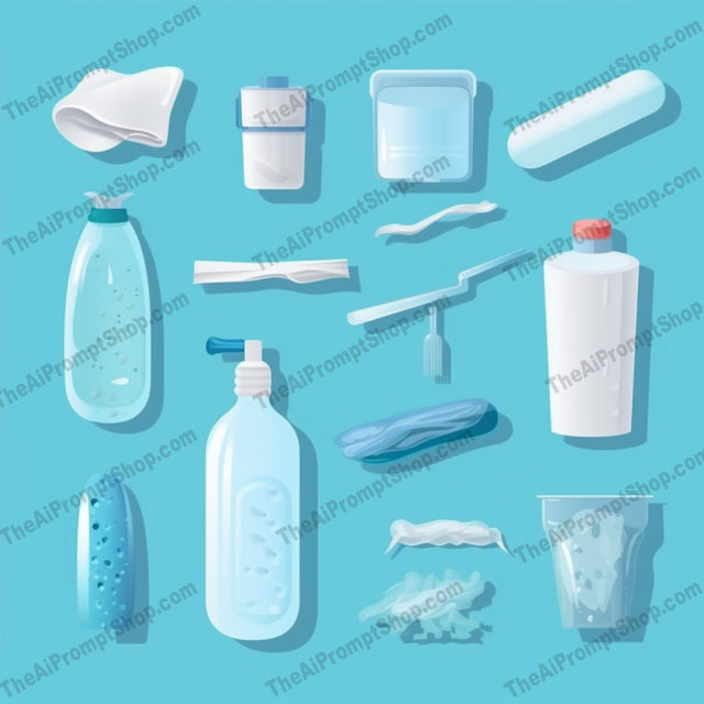 AI Midjourney Prompt for Isometrics - B228s - Disposable Products Collection