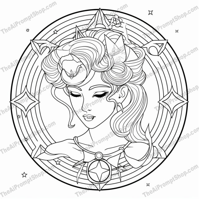 AI Midjourney Prompt for Coloring Pages - 2360