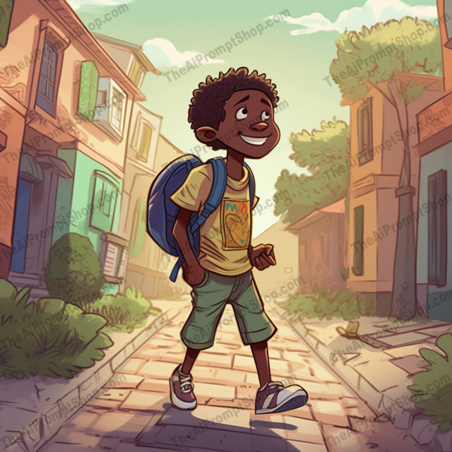 AI Midjourney Prompt for C134 - Storybook Illustrations - Backpacker's Stroll