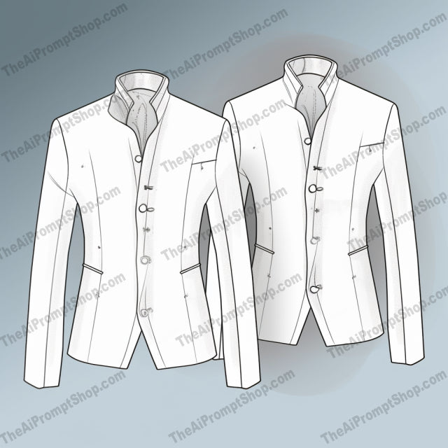 AI Midjourney Prompt for Stark White Cut Jackets