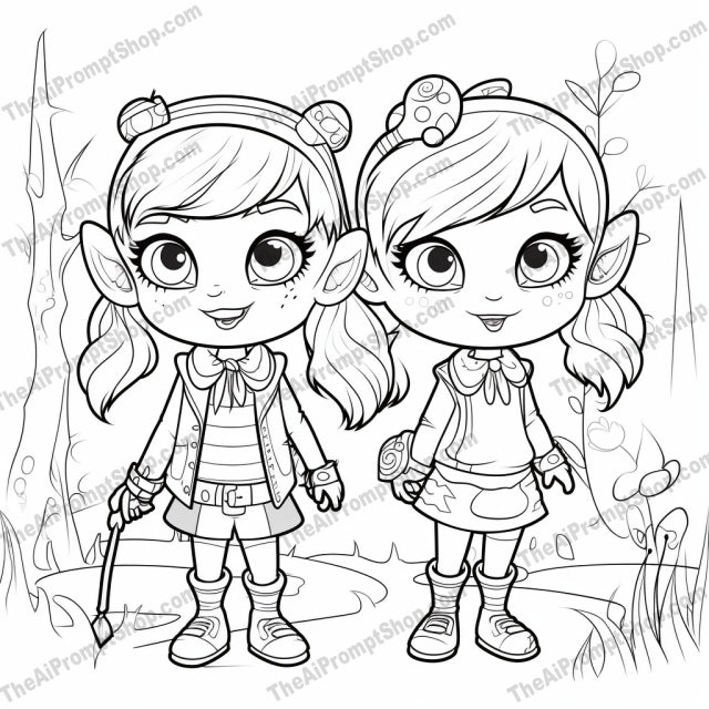 AI Midjourney Prompt for Coloring Pages - 2181