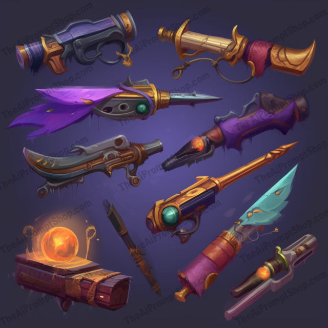 AI Midjourney Prompt for Charming Realism of Weapons