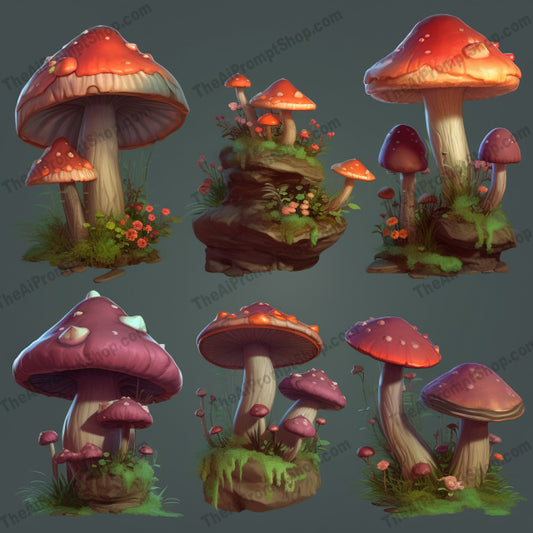 AI Midjourney Prompt for Fungi Fantasies