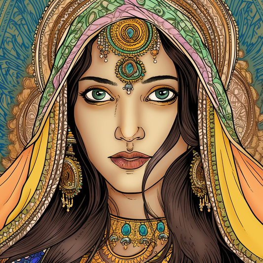 AI Midjourney Prompt for Illustration - Ethnic Portraits