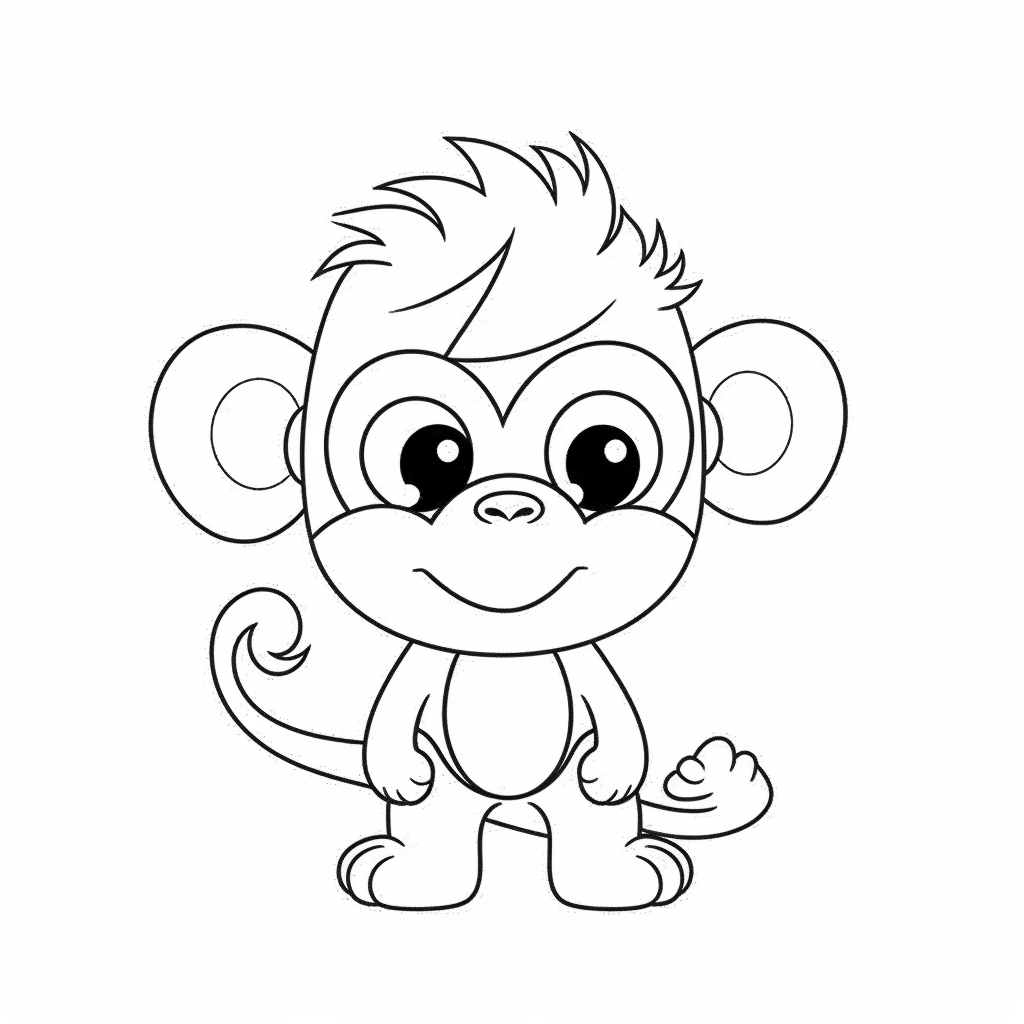 AI Midjourney Prompt for Coloring Page - Vector Animal Coloring Book