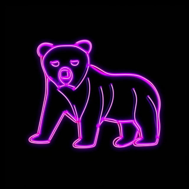 AI Midjourney Prompt for Neon Animal Logo Art