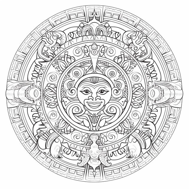 AI Midjourney Prompt for Tondo Style Ornamental Coloring