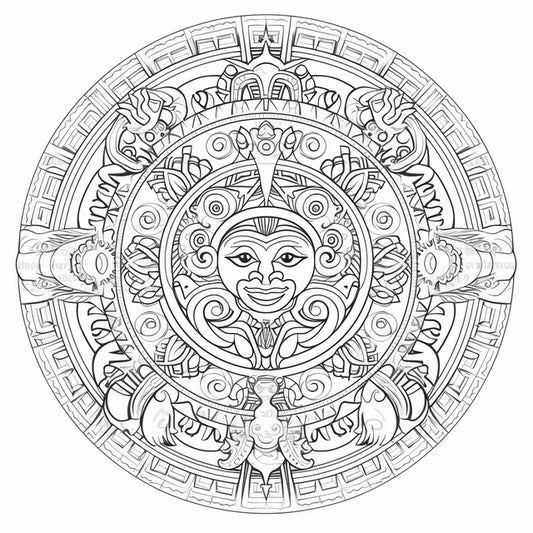 AI Midjourney Prompt for Tondo Style Ornamental Coloring
