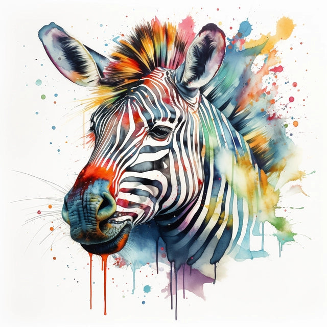 AI Midjourney Prompt for Joyful Chaos Animal Watercolor