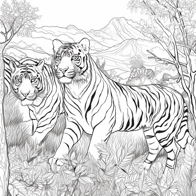 AI Midjourney Prompt for Countryside Graphic Animal Coloring