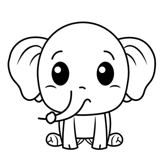 AI Midjourney Prompt for Happy Kawaii Coloring Pages Illustration