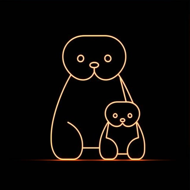 AI Midjourney Prompt for Neon Animal Logo Art