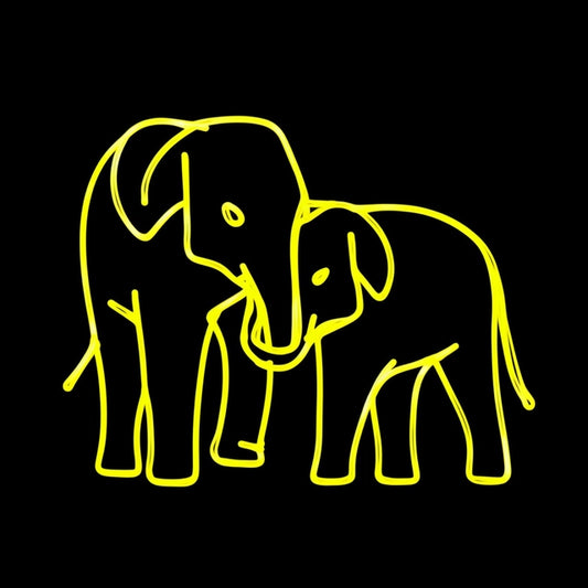 AI Midjourney Prompt for Neon Animal Logo Art