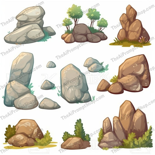 AI Midjourney Prompt for Rock and Stone Artscapes