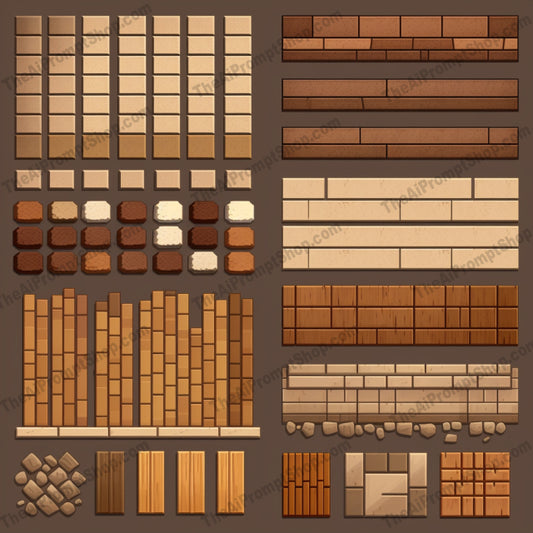 AI Midjourney Prompt for Minecraft Wooden Slats and Blocks