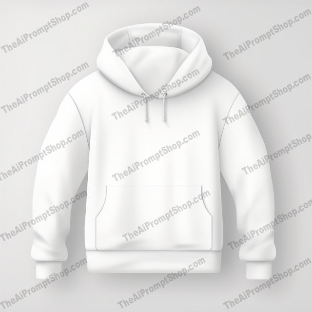 AI Midjourney Prompt for Modern White Hoodie Front/Back