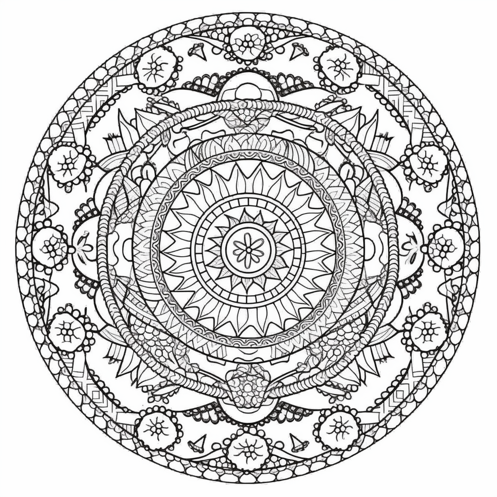 AI Midjourney Prompt for Coloring Page - Cute Animal Coloring Pages