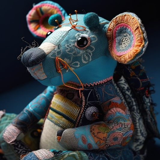 AI Midjourney Prompt for Animal - Fabric-made Cute Animal