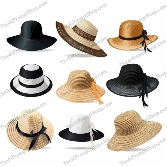 AI Midjourney Prompt for Clothing And Accessories - B150s - Whimsical Headwear