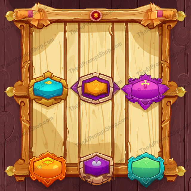 AI Midjourney Prompt for Colorful Grotesque Game Interface Template