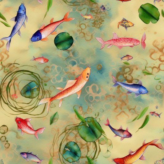 AI Midjourney Prompt for Animal - Colorful Pond Life