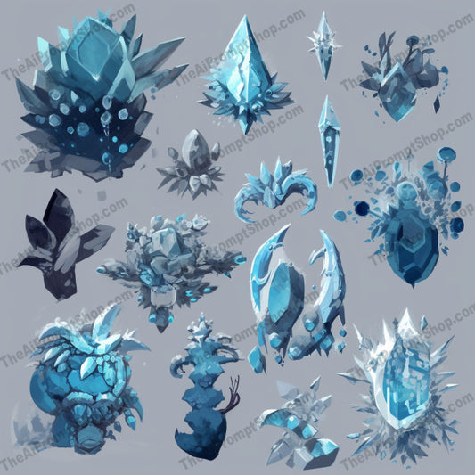 AI Midjourney Prompt for Colorful Alien Rock Collection