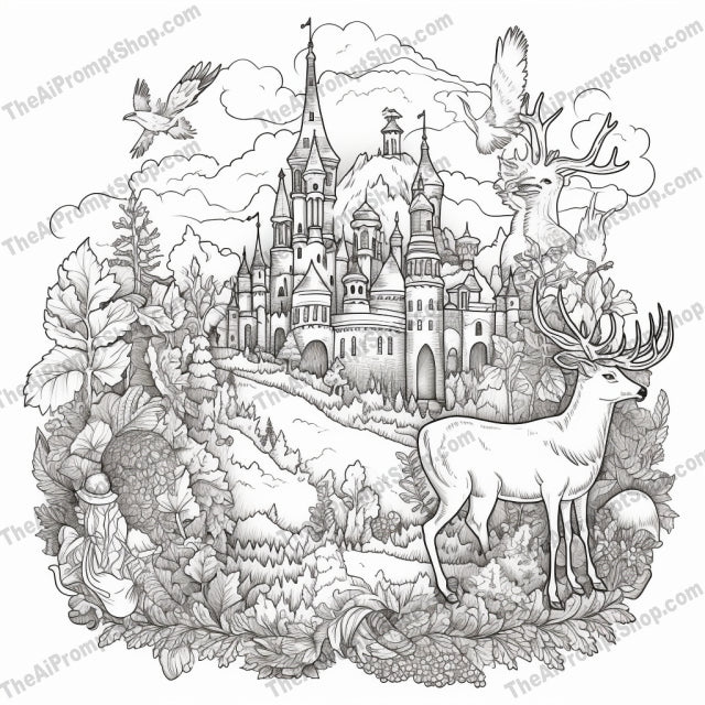 AI Midjourney Prompt for Coloring Pages - 2545