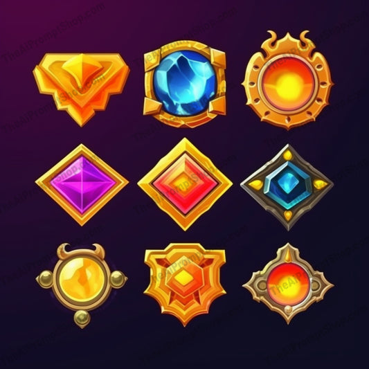 AI Midjourney Prompt for Animated Fantasy Badges
