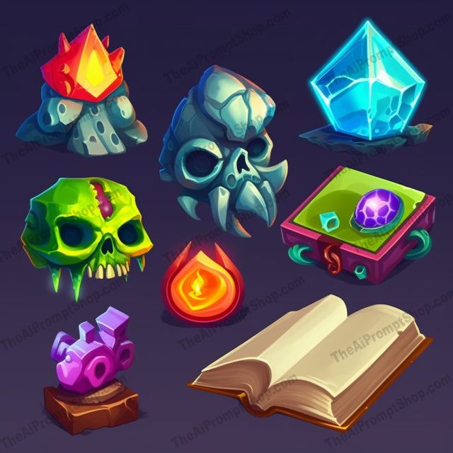 AI Midjourney Prompt for Dark Violet Monster Book