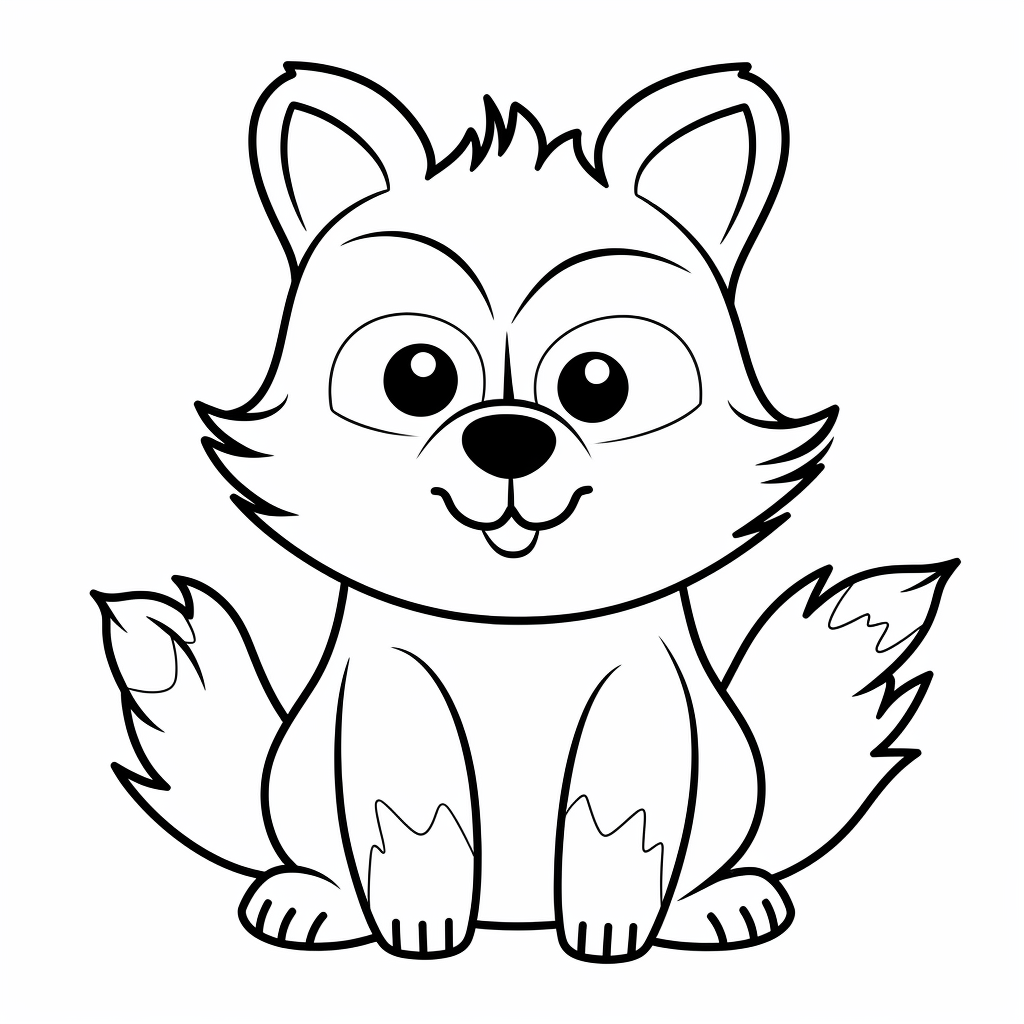AI Midjourney Prompt for Coloring Page - Flat Watercolor Character