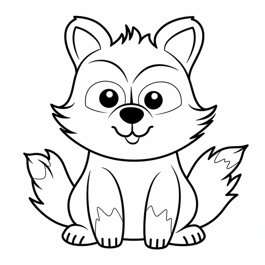 AI Midjourney Prompt for Coloring Page - Flat Watercolor Character