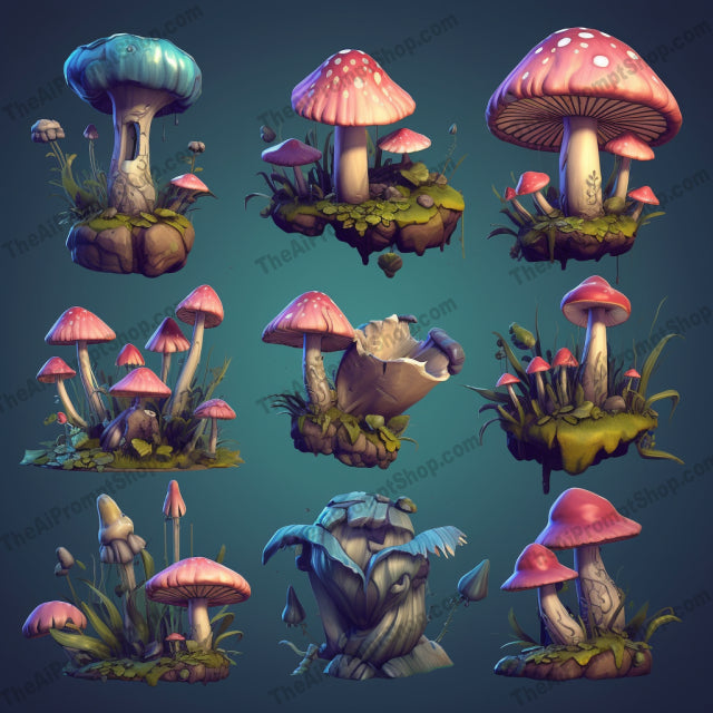 AI Midjourney Prompt for Fungi Fantasies