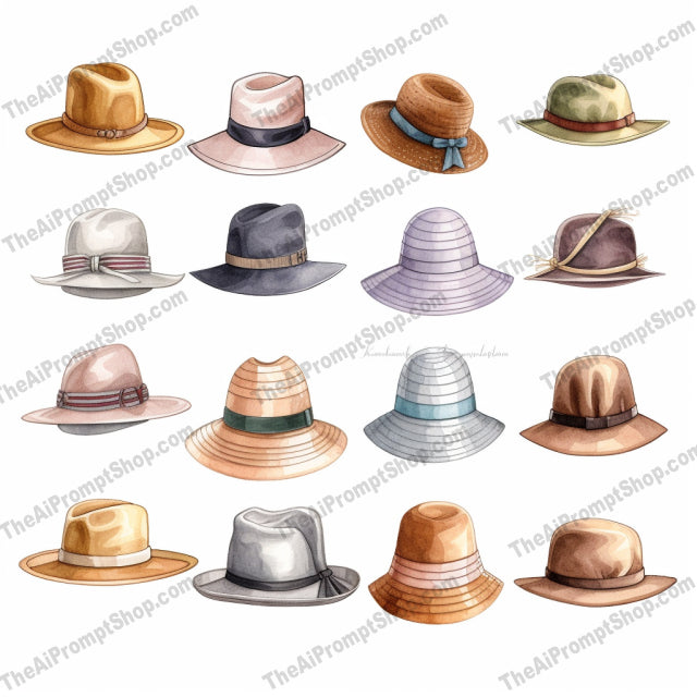 AI Midjourney Prompt for Clothing And Accessories - B152s - Sun kissed Headwear
