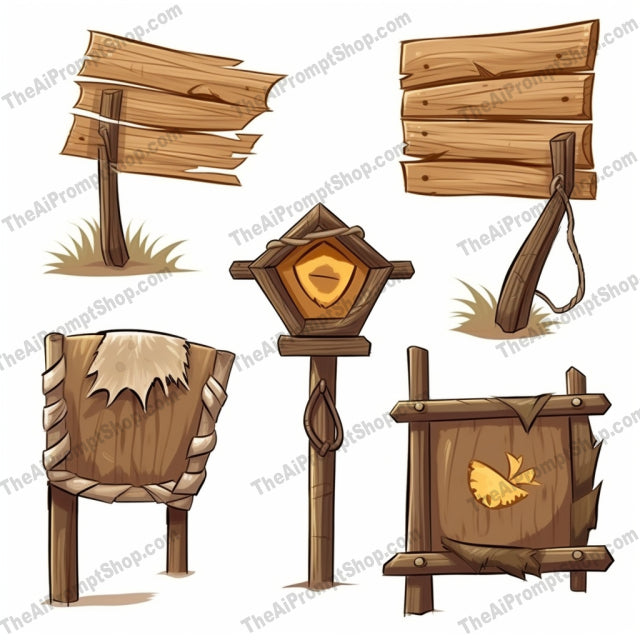 AI Midjourney Prompt for Narrating Mis-en-scene Signs on White