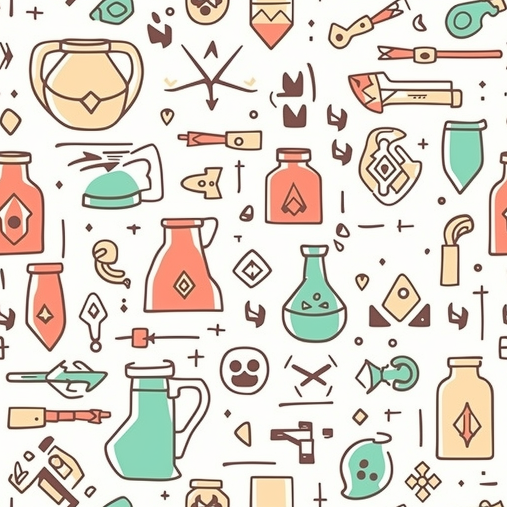 AI Midjourney Prompt for Patterns - Game Asset Pattern