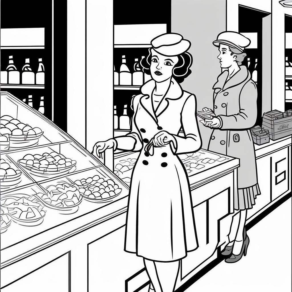 AI Midjourney Prompts for Adult Fun Coloring pages