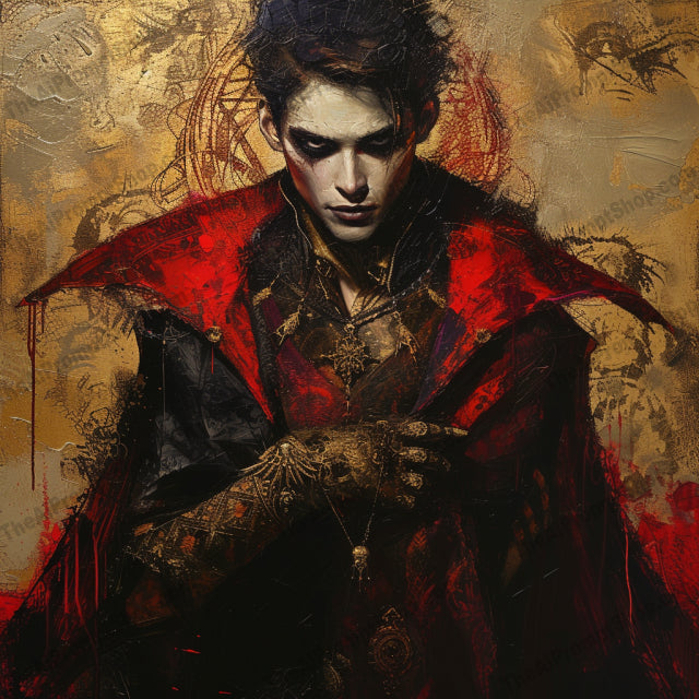 Vigilante Vanguard Canvas AI MidJourney Image Prompt, Character Art, 4195Abstract superhero art, Artistic alter egos, chat gpt, chat gpt prompts, chatgpt, chatgpt prompts, Crimson accents, Cultural icons, Dark palette, Dramatic figures, Gold splatter, Grunge aesthetics, Heroic visages, Masked enigma, midjourney, Mythic canvas, Paint drip effect, Stylized vigilantes, Textured portraits, Urban legends